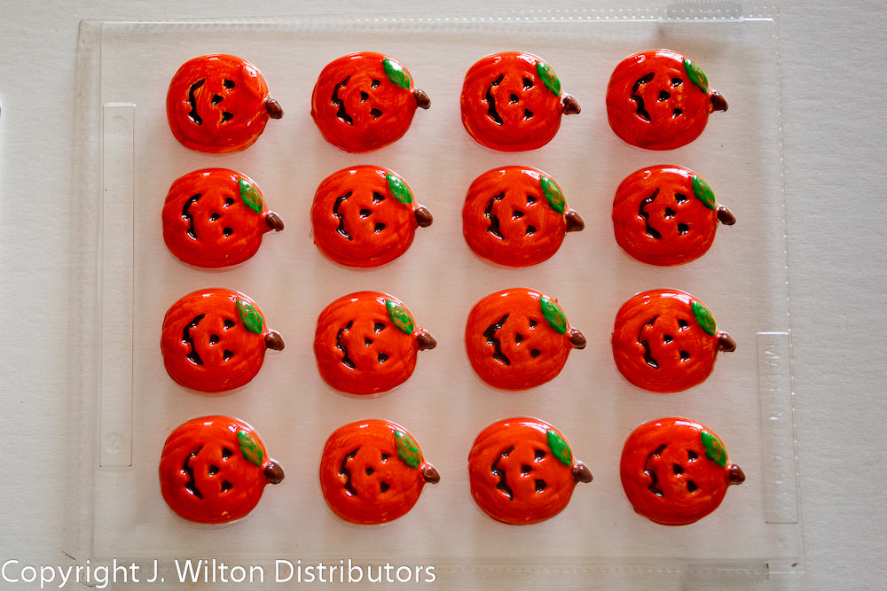 Candy Island Chocolate Mold 933 Pumpkin with Face J.Wilton
