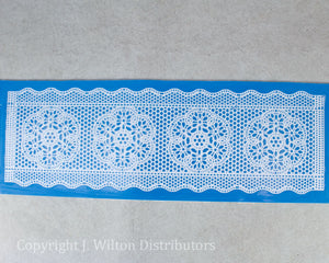 SILICONE LACE MAT 15"x5" FLOWER DESIGN
