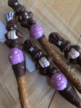 Candy Island Chocolate Mold #460 -  Bunny on a Pretzel