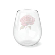 Gift Mug, Bridesmaid Flower Collection, Rose, Stemless Wine Glass,  Bridesmaid Gift, Friend Gift, 11.75oz, Popular, Best Seller