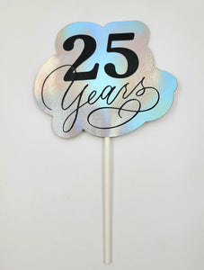 CAKE TOPPER "25 YEARS"