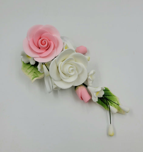 ROSE SPRAY 1PC WHITE/PINK