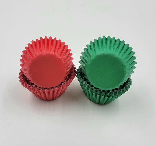 BAKING CUPS MINI XMAS RED/GREEN 50PC.