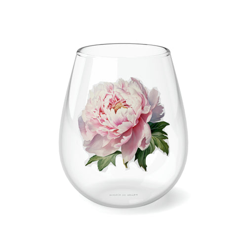 Gift Mug, Bridesmaid Flower Collection, Peony, Stemless Wine Glass,  Bridesmaid Gift, Friend Gift, 11.75oz, Popular, Best Seller