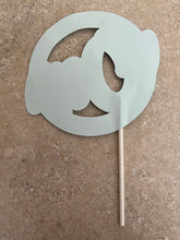 Cake Topper One Turquoise With Leaves #120TH