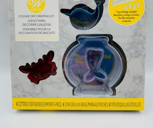 COOKIE CUTTER DECORATING KIT 12CT SEALIFE