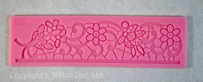 SILICONE LACE MAT BORDER FLOWER VEINS