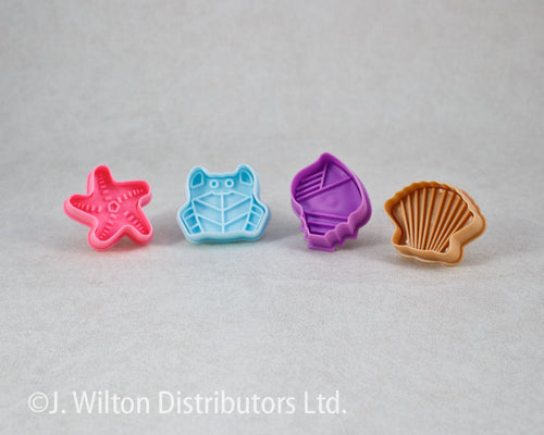 COOKIE CUTTER SMALL SEA LIFE 4PC