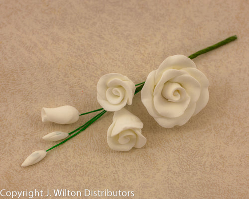 ROSE FILLER SMALL 5PC WHITE