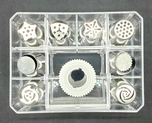 RUSSIAN PIPING TIPS 8PC. w/ COUPLER
