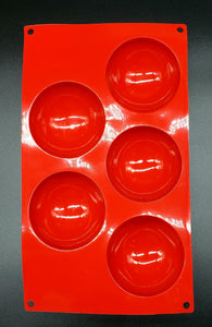 SILICONE MOLD/PAN HEMISPHERE 4oz. 3.15"x1.57" DEEP