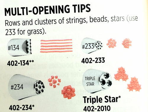 WILTON PIPING TIPS MULTI-OPENING