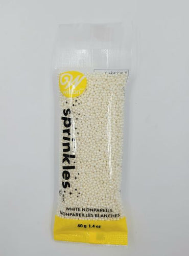 SPRINKLES POUCH 40g NONPAREILS WHITE