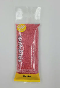 SPRINKLES POUCH 40g SUGAR RED