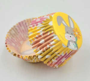 BAKING CUP STANDARD EASTER BUNNY FLOWER 75PC.