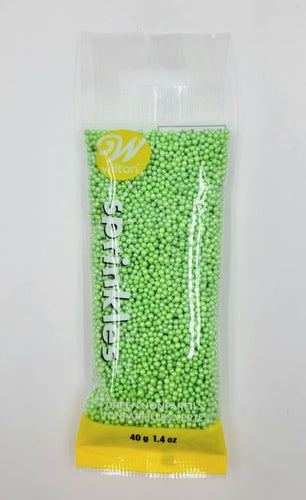 SPRINKLES POUCH 40g NONPAREILS GREEN