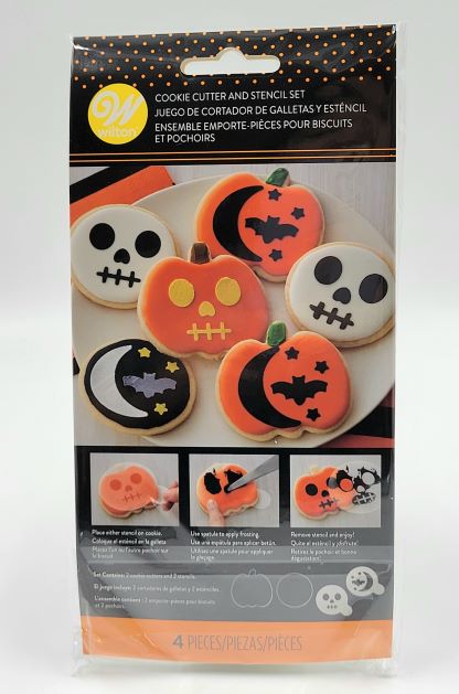 COOKIE STENCIL HALLOWEEN CIRCLE PUMPKIN 4PC.