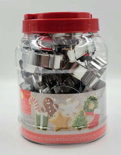 COOKIE CUTTER TUB SET XMAS 40PC.