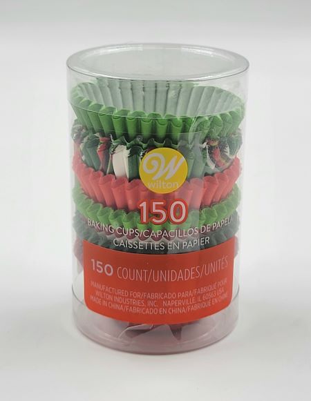 BAKING CUPS MINI XMAS 150PC. HOLIDAY WINTER