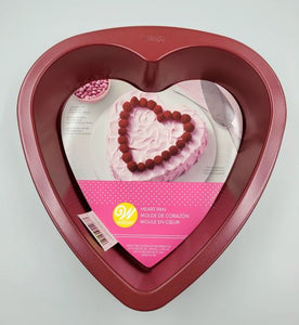 CAKE PAN HEART SHAPE 9" RED