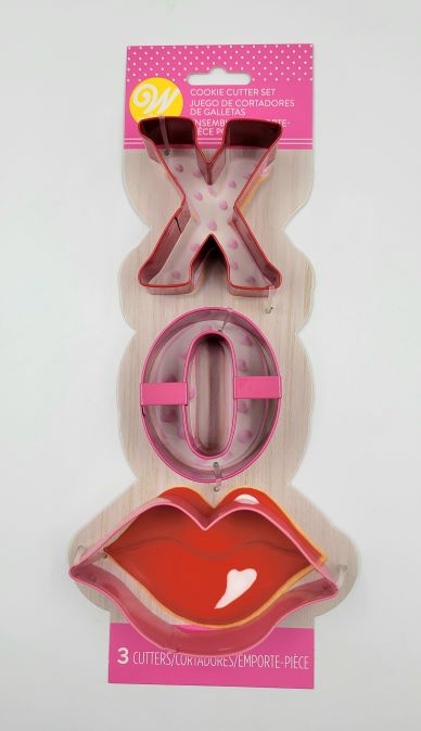 COOKIE CUTTER SET VAL. LIPS/XO 3PC.