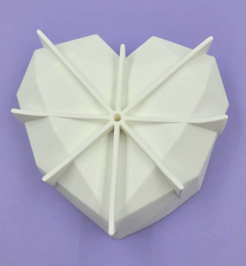 SILICONE MOUSSE MOLD GEOMETRIC HEART APPROX. 7