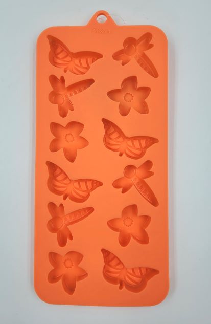 SILICONE CANDY MOLD 12 CAV FLORAL