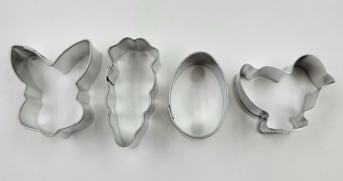 COOKIE CUTTER SET METAL EASTER MINI 4PC.