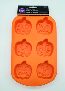 SILICONE MOLD JACK-O-LANTERN MINI 6 CAVITY