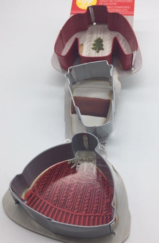 COOKIE CUTTER SET XMAS SWEATER/LATTE/HAT 3PC.