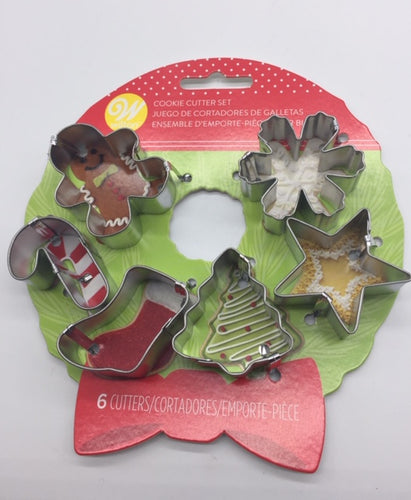 COOKIE CUTTER SET METAL XMAS 6PC.