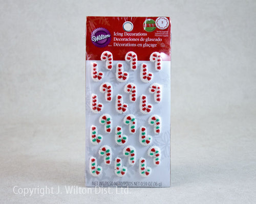 ICING DECORATIONS 24PC. MINI CANDY CANE
