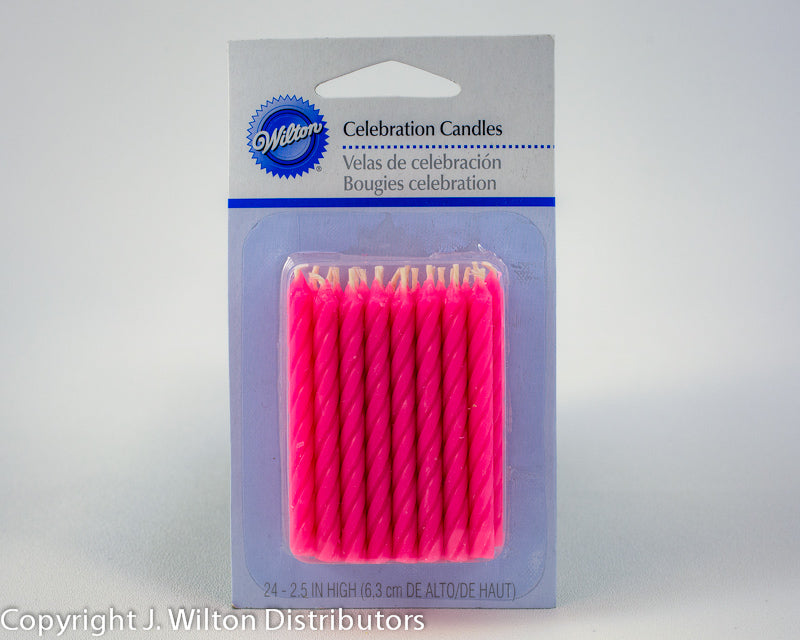 CANDLES 24 COUNT PINK