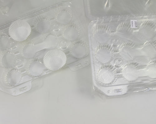 CLAMSHELL MINI 12 CELL 6PC CLEAR