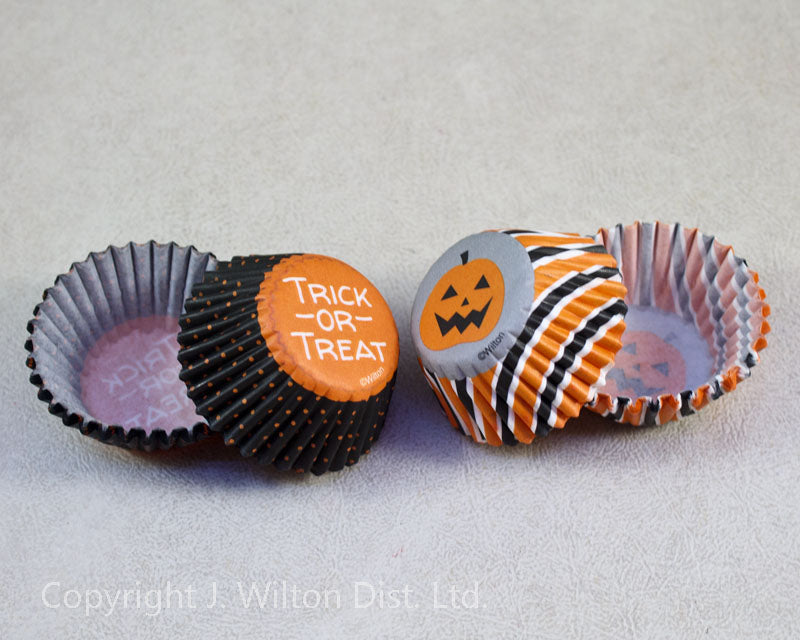 BAKING CUP MINI HALLOWEEN STRIPES & DOTS 100 COUNT