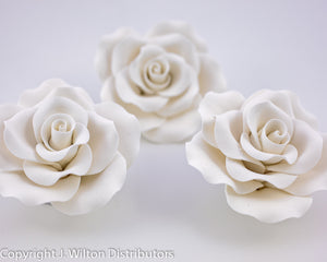 OLD FASHIONED ROSE 3" 3PC WHITE