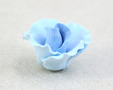 FORMAL ROSE MEDIUM LARGE 1 1/2" 8PC PASTEL BLUE          