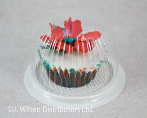 CUPCAKE DOME 2 PART 25PC. CLEAR