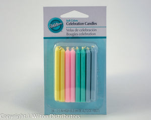 CANDLE ROUNDS SOFT COLORS 24PC
