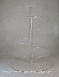 ACRYLIC CAKE STAND 6 TIER CLEAR ROUND