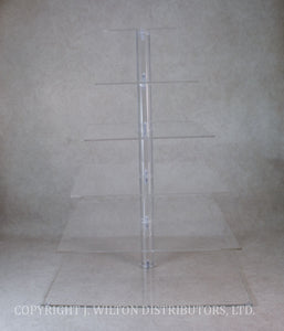 ACRYLIC CAKE STAND 6 TIER CLEAR SQUARE