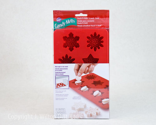 SILICONE MOLD 6 CAVITY SNOWFLAKE BARK