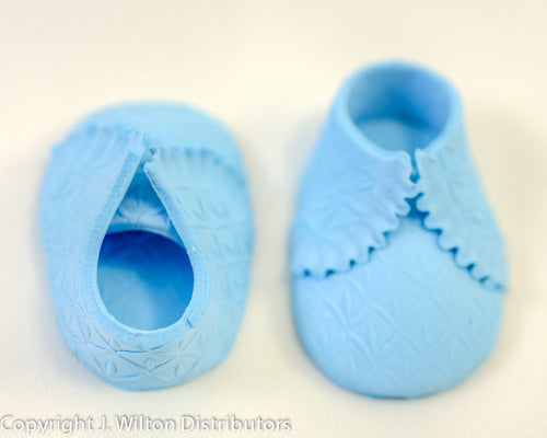 BABY SHOE -KNIT- 2PC BLUE