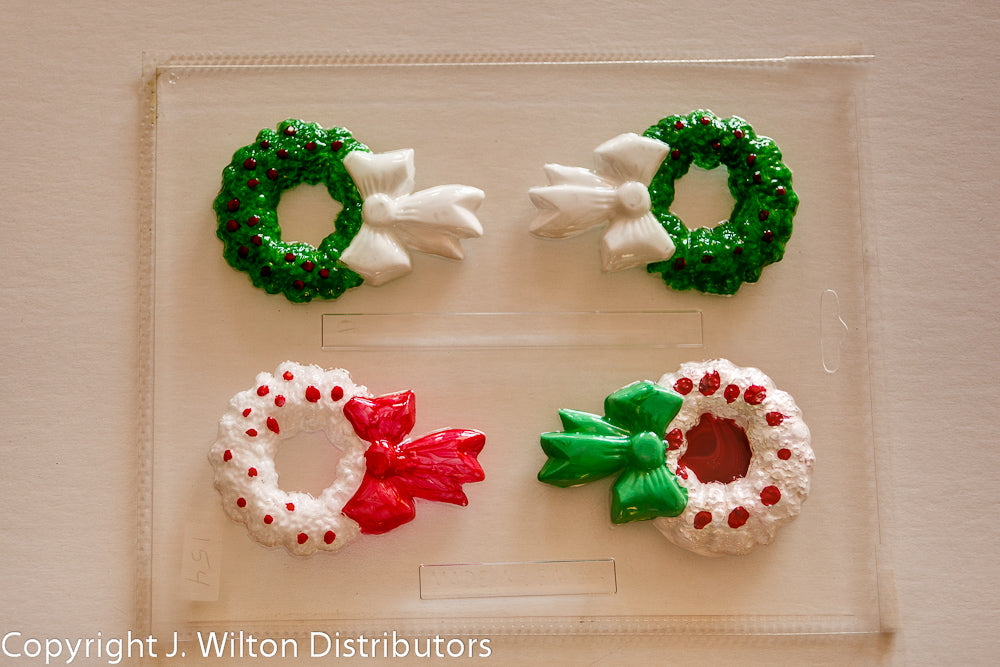WREATH WITH RIBBON X 4     