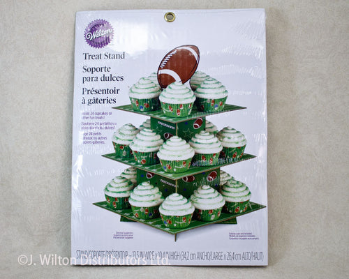 CUPCAKE & TREAT STAND FOOTBALL