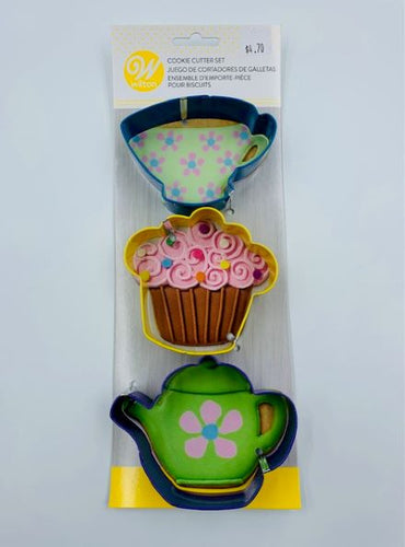 COOKIE CUTTER SET 3PC. TEA PARTY