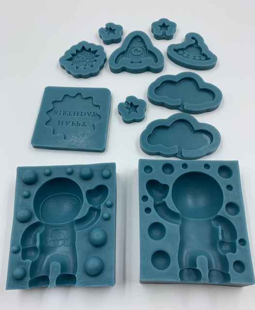 SILICONE MOLD SET OUTER SPACE 10PC.