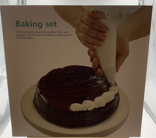 DECORATING TOOL SET DELUXE WITH TURNTABLE 19PC. ASSORTED