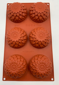 Wilton Silicone Mold-floral Party, 6 Cavity W50417