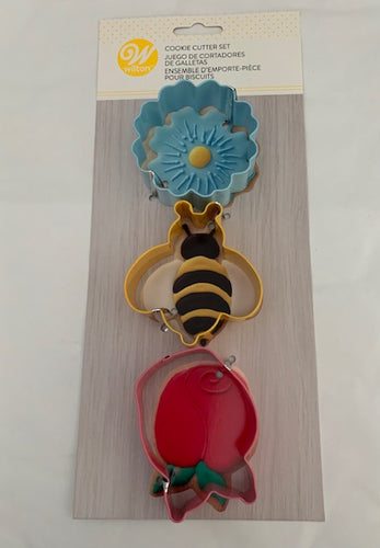 COOKIE CUTTER SET 3PC. FLOWERS/BEE